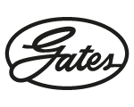 Logo de Gates, marca distribuida por Impocali