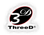 Logo de 3D, marca distribuida por Impocali